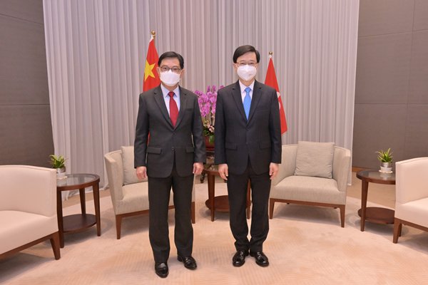 特首與新加坡副總理會面
