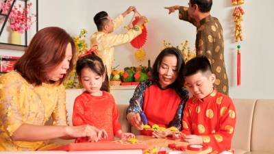 簡單的中國新年裝飾品