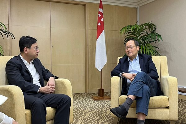 孫玉涵結束對新加坡的訪問
