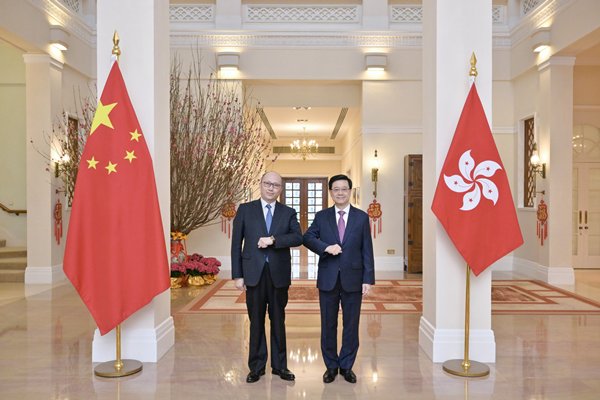 李家超晤新任中聯辦主任
