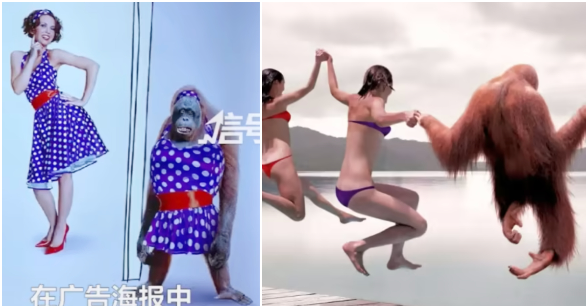 新加坡拉斯維加斯大道因在中文廣告中將猩猩比作不刮鬍子的女性而受到抨擊