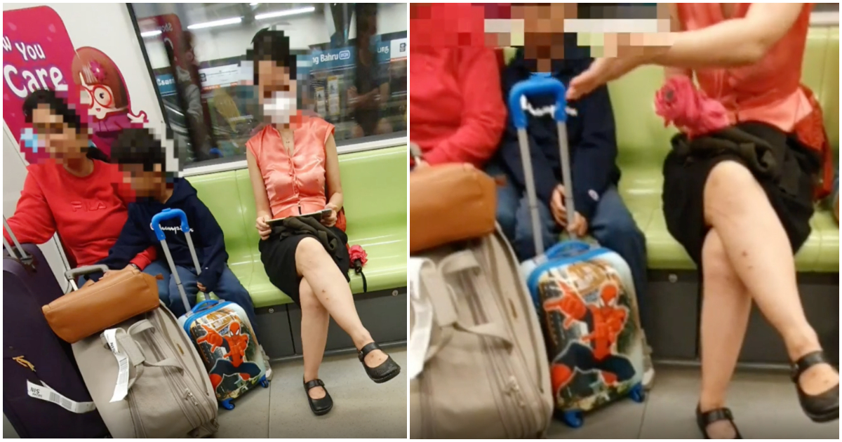 “種族主義”新加坡婦女對家人大驚小怪，她說在火車上佔用了太多空間(視頻)