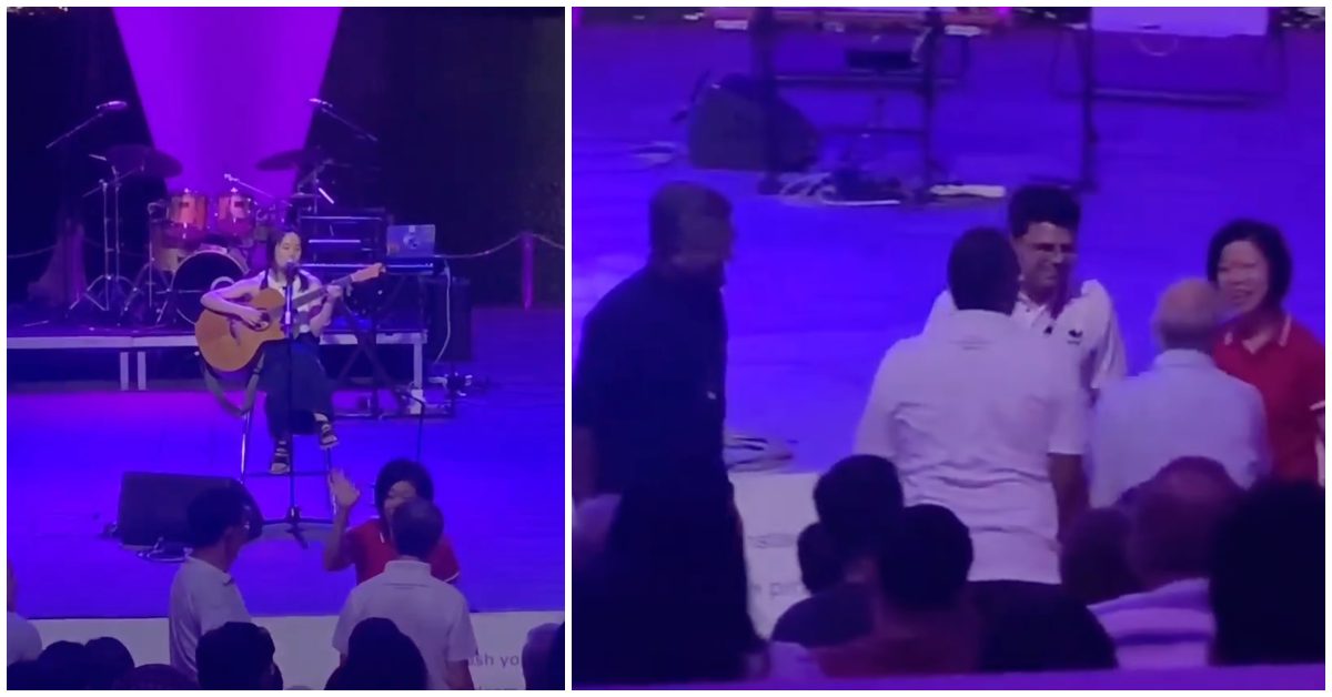 新加坡部長在現場音樂表演期間尷尬的見面會引起了不同的反應(視頻)