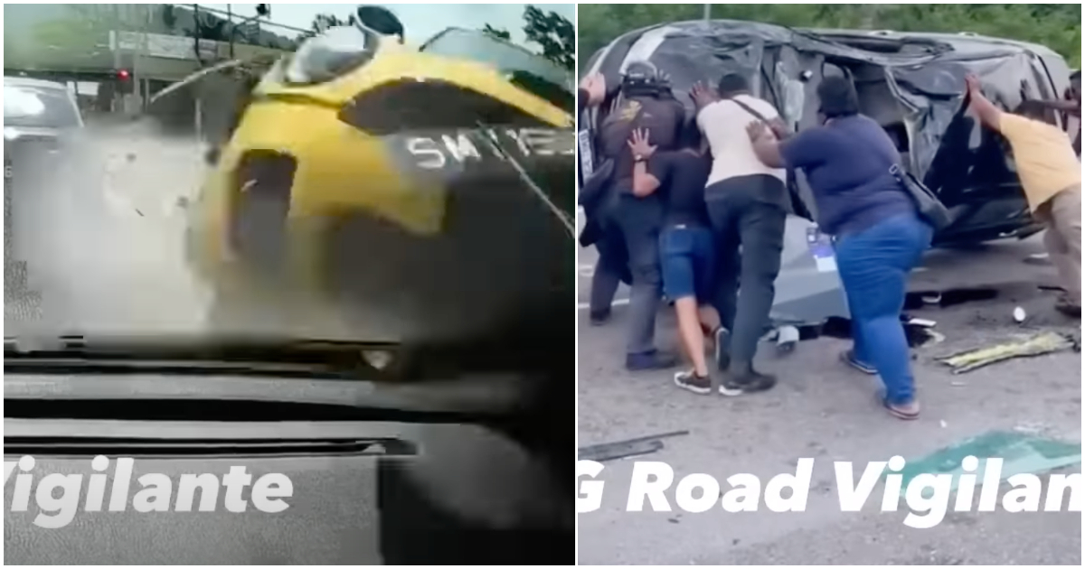 新加坡-mini-cooper-在居鑾撞上汽車，路人高興地把它豎起來(視頻)