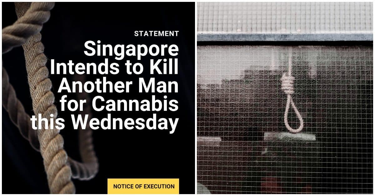 另一名男子本週將在新加坡因販賣大麻而被處決