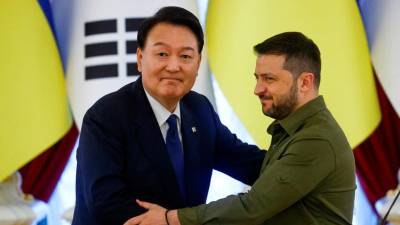 總統表示韓國將“擴大”對烏克蘭的援助規模