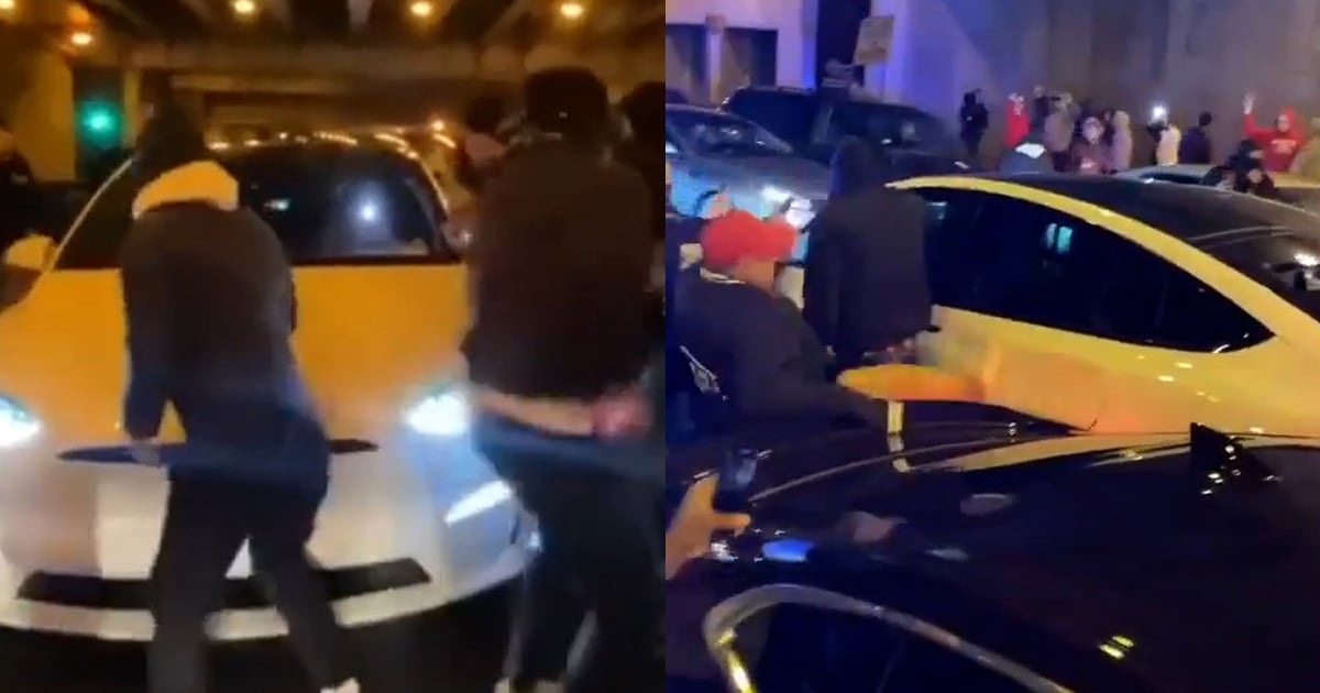 tesla-driver-hits-multiple-cars-trying-to-escape-chicago-street-takeover-mob