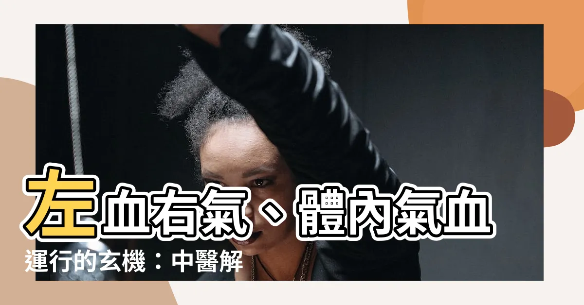 【左血右氣】左血右氣、體內氣血運行的玄機：中醫解密！