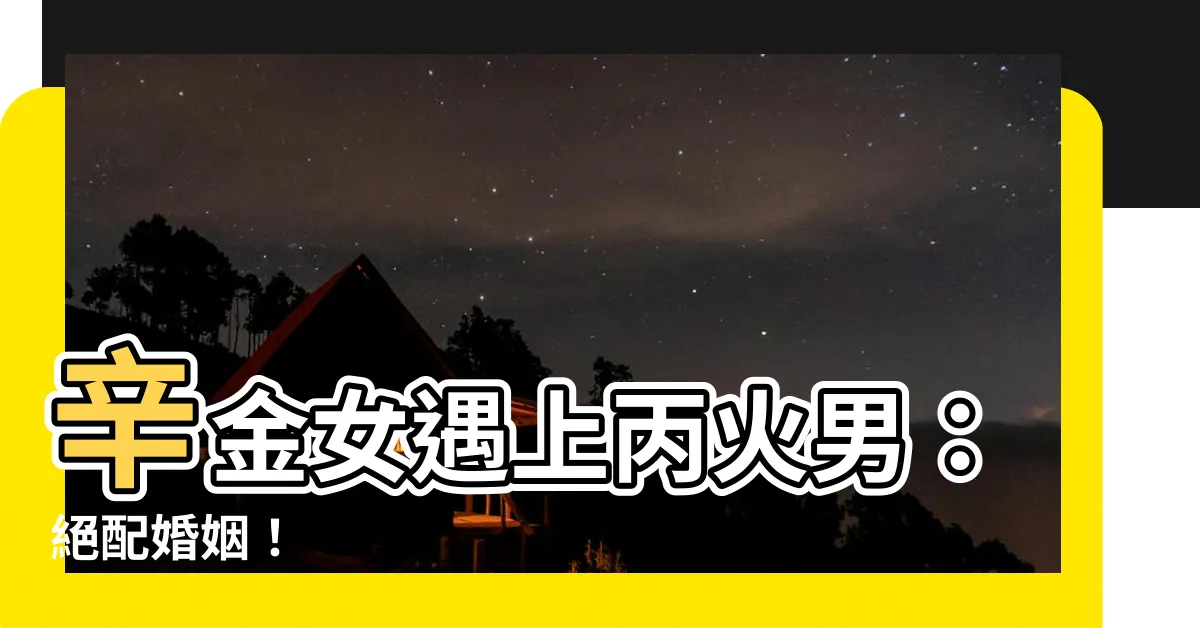【辛金 丙火】辛金女遇上丙火男：絕配婚姻！