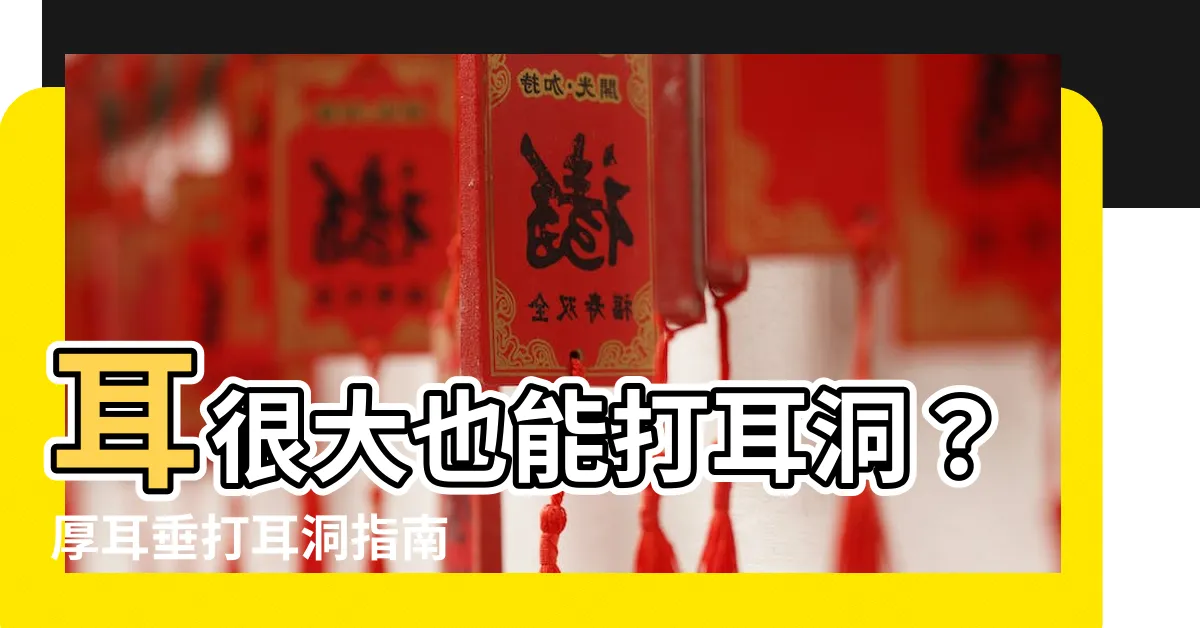 【耳垂大 打耳洞】耳很大也能打耳洞?厚耳垂打耳洞指南