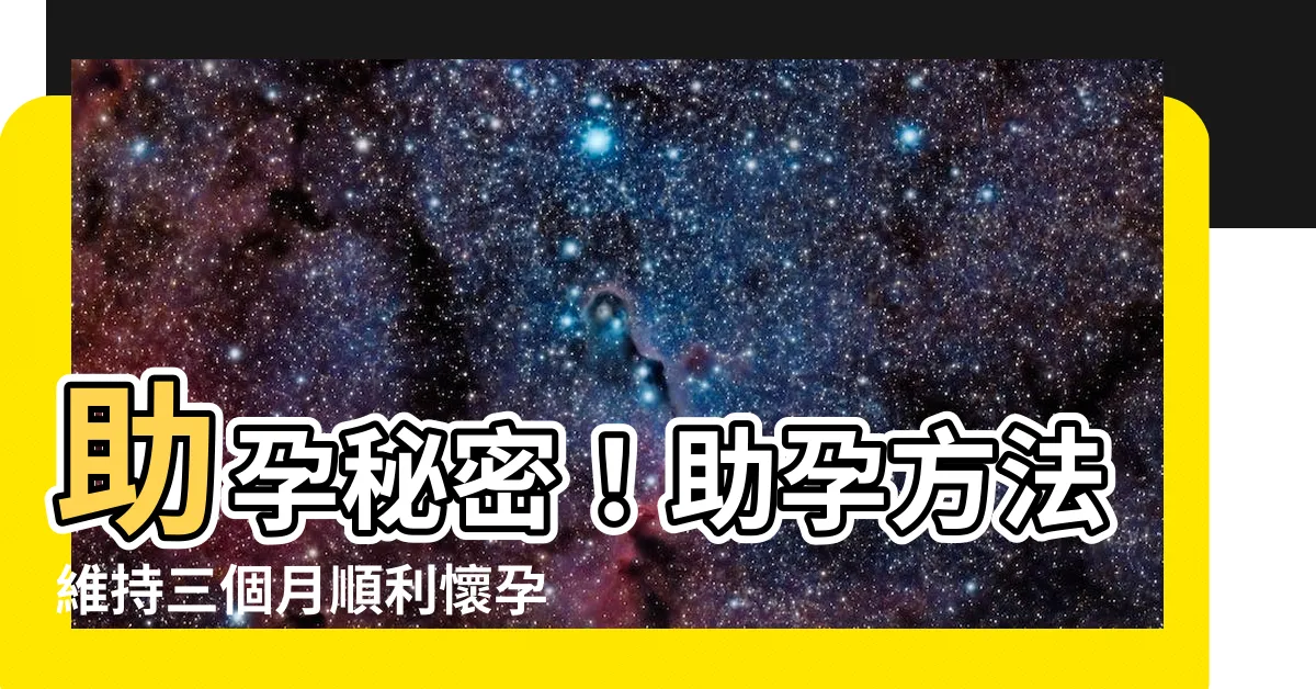 【助孕方法維持三個月順利懷孕】助孕秘密！助孕方法維持三個月順利懷孕