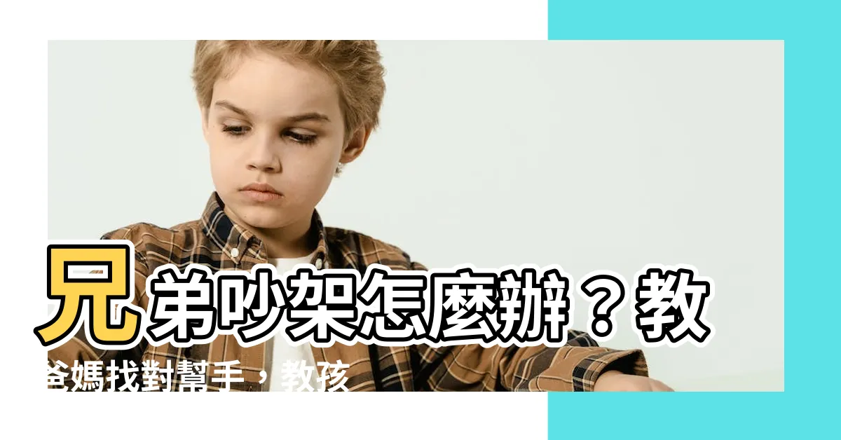 【兄弟吵架怎麼辦】兄弟吵架怎麼辦?教爸媽找對幫手,教孩子不吵架!