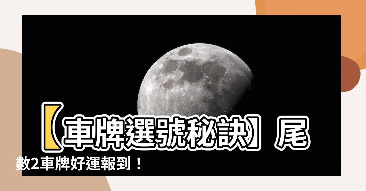 【車牌尾數2】【車牌選號秘訣】尾數2車牌好運報到！事業生活雙喜臨門
