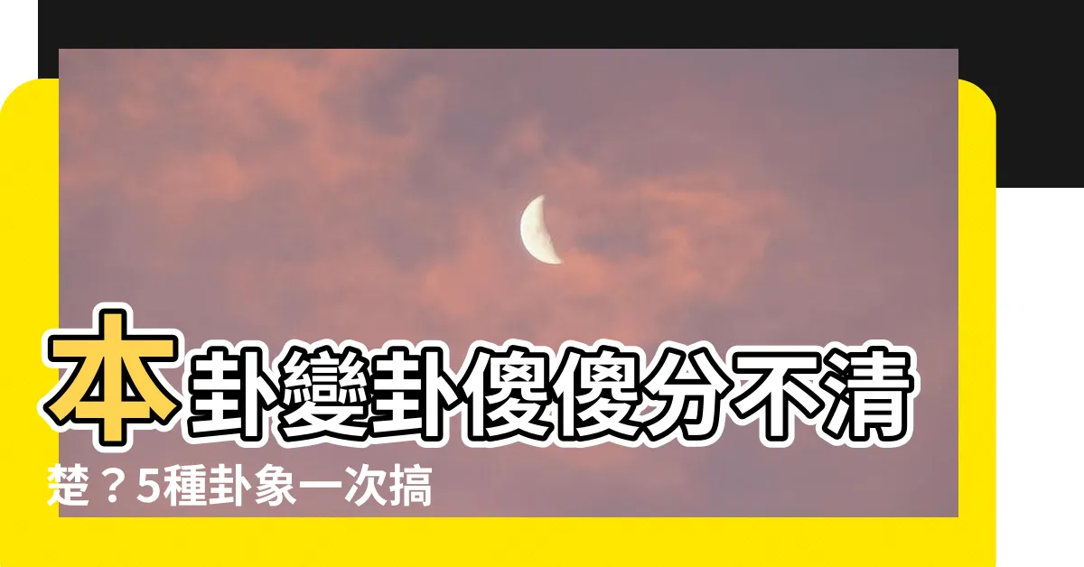 【本卦 變卦】本卦變卦傻傻分不清楚?5種卦象一次搞懂!