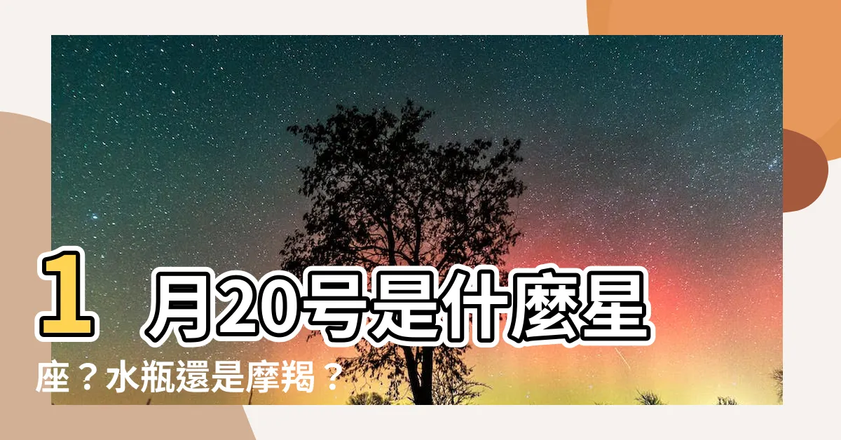 【1月20號星座】1月20號是什麼星座？水瓶還是摩羯？點進來解密你的星座秘密！