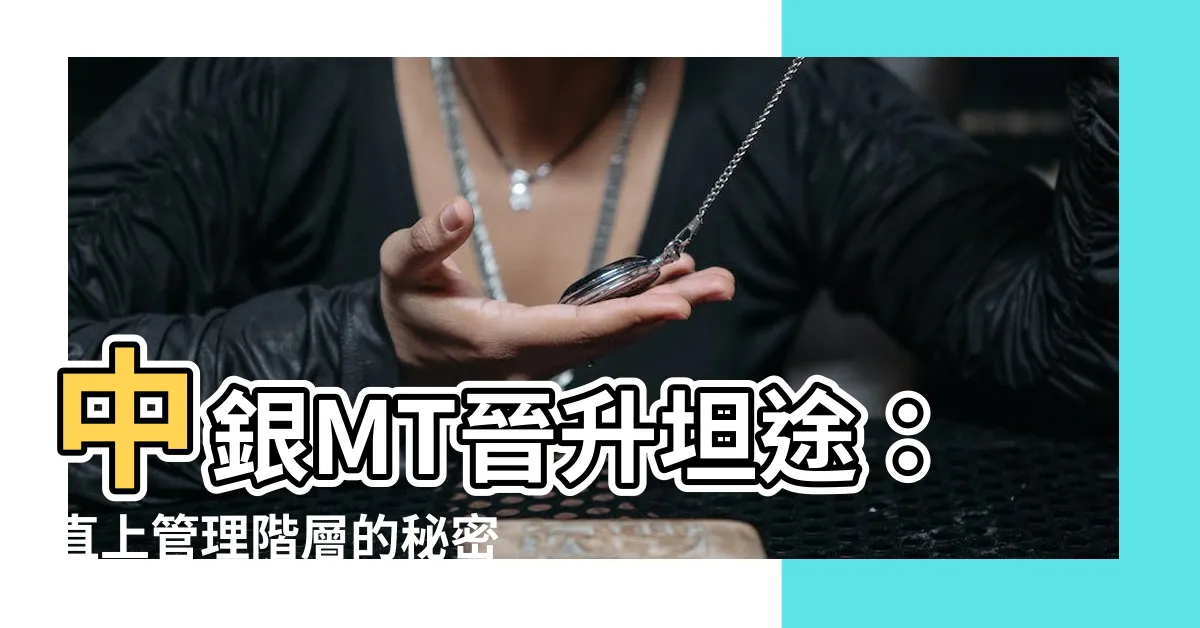 【中銀mt】中銀MT晉升坦途:直上管理階層的秘密