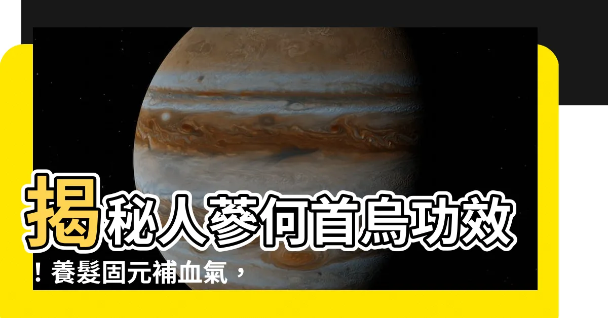 【人蔘何首烏功效】揭秘人蔘何首烏功效！養髮固元補血氣，甩掉初老危機！