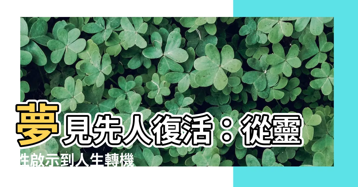 【夢見先人復活】夢見先人復活：從靈性啟示到人生轉機