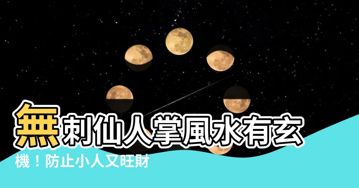 【無刺仙人掌風水】無刺仙人掌風水有玄機！防止小人又旺財
