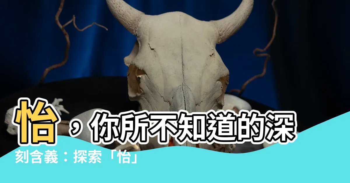 【怡的意思】怡，你所不知道的深刻含義：探索「怡」字背後的豐富內涵